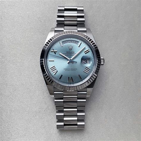 rolex platinum day date 40.